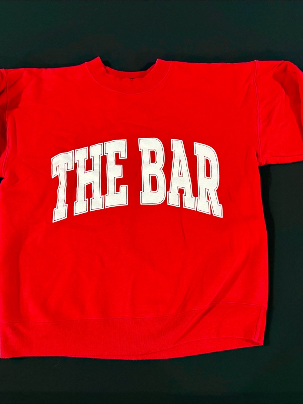 The Bar Kids Red Crewneck Sweatshirt with White Logo